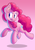 Size: 1400x2000 | Tagged: safe, artist:zoiby, pinkie pie, earth pony, pony, g4, female, mare, pink background, simple background, smiling, solo