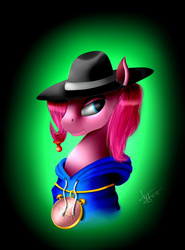 Size: 3104x4192 | Tagged: safe, artist:skitsroom, pinkie pie, g4, clothes, female, hat, rapper, solo, sweater