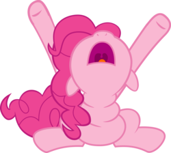 Size: 6698x6009 | Tagged: safe, artist:itv-canterlot, pinkie pie, earth pony, pony, g4, season 5, the mane attraction, .ai available, .svg available, absurd resolution, female, simple background, sitting, solo, transparent background, uvula, vector