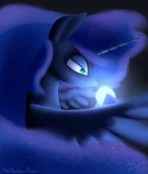 Size: 1700x2000 | Tagged: safe, artist:thebluedreammaker, princess luna, g4, female, solo