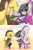 Size: 1600x2400 | Tagged: safe, artist:thegreatrouge, applejack, coloratura, earth pony, anthro, g4, my little pony: friendship is magic, the mane attraction, applejack's hat, boots, breast envy, breasts, chibi, clothes, coat, comic, countess coloratura, cowboy hat, delicious flat chest, female, flatjack, freckles, hat, midriff, open mouth, pants, pointing, rara, speech bubble, talking