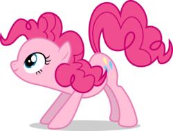 Size: 9000x6833 | Tagged: safe, artist:luckreza8, pinkie pie, g4, scare master, .svg available, absurd resolution, cute, diapinkes, female, implied fluttershy, inkscape, offscreen character, simple background, solo, transparent background, vector