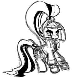 Size: 2400x2400 | Tagged: safe, artist:snowyrainworld, coloratura, g4, my little pony: friendship is magic, the mane attraction, countess coloratura, female, high res, sketch, solo, wip