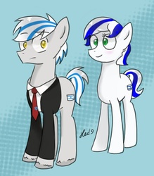 Size: 595x679 | Tagged: safe, artist:hetalianderpy, oc, pony, duo, israel, nation ponies, ponified