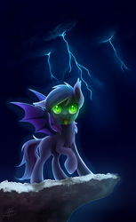 Size: 1275x2077 | Tagged: safe, artist:ghst-qn, oc, oc only, bat pony, pony, glowing eyes, lightning, nightmare night