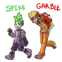 Size: 700x700 | Tagged: safe, artist:ominous-artist, garble, spike, human, g4, humanized