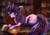 Size: 1280x886 | Tagged: safe, artist:cherivinca, twilight sparkle, g4, book, female, library, reading, solo