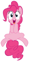 Size: 7000x14500 | Tagged: safe, artist:tardifice, pinkie pie, g4, the crystal empire, absurd resolution, cute, diapinkes, female, midair, open mouth, photoshop, simple background, sitting, solo, transparent background, vector