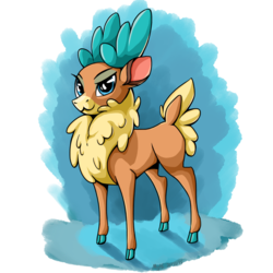 Size: 1500x1500 | Tagged: safe, artist:mythilas, velvet (tfh), deer, reindeer, them's fightin' herds, community related, female, simple background, solo, transparent background