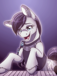 Size: 900x1200 | Tagged: safe, artist:inuhoshi-to-darkpen, coloratura, g4, the mane attraction, crying, ear fluff, female, musical instrument, piano, rara, solo, tears of joy, unshorn fetlocks