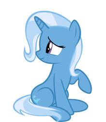 Size: 836x955 | Tagged: safe, artist:mrassi1000, trixie, pony, unicorn, g4, cute, diatrixes, female, mare, simple background, sitting, smiling, solo