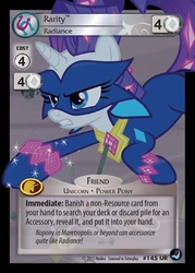 Size: 344x480 | Tagged: safe, radiance, rarity, g4, power ponies (episode), card, ccg, clothes, costume, enterplay, female, high magic, power ponies, solo