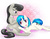 Size: 1900x1500 | Tagged: safe, artist:eskerra, dj pon-3, octavia melody, vinyl scratch, earth pony, pony, unicorn, g4, belly, big belly, female, happy, lesbian, magical lesbian spawn, mare, offspring, pregnant, pregtavia, ship:scratchtavia, shipping, smiling