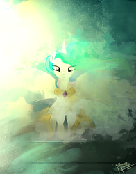 Size: 3119x3978 | Tagged: safe, artist:pedrohander, princess celestia, alicorn, pony, g4, colored, female, high res, solo