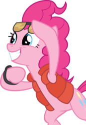 Size: 4235x6113 | Tagged: safe, artist:itv-canterlot, pinkie pie, earth pony, pony, g4, season 5, what about discord?, .ai available, .svg available, absurd resolution, back to the future, bipedal, female, pinkie mcpie, simple background, solo, transparent background, vector
