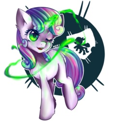 Size: 1500x1500 | Tagged: safe, artist:n0m1, sweetie belle, pony, g4, cute, diasweetes, female, magic, solo, sweetie belle's magic brings a great big smile