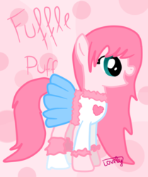 Size: 546x652 | Tagged: safe, artist:princesslovelypony, oc, oc only, oc:fluffle puff, pony, equestria girls, g4, clothes, equestria girls outfit, ponified, solo