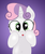 Size: 1250x1480 | Tagged: safe, artist:an-tonio, artist:lord waite, sweetie belle, pony, unicorn, g4, :p, colored, cute, diasweetes, female, gradient background, horn, silly, silly pony, solo, squishy cheeks, tongue out