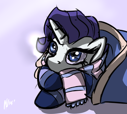 Size: 2762x2491 | Tagged: safe, artist:dombrus, rarity, g4, bundled up for winter, clothes, female, high res, socks, solo, striped socks