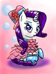 Size: 433x573 | Tagged: safe, artist:shadow strike, rarity, g4, clothes, dress, fancy, female, frilly dress, lace, solo