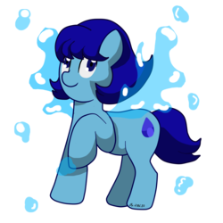 Size: 3000x3000 | Tagged: safe, artist:lord-32, pegasus, pony, artificial wings, augmented, female, gem, high res, hydrokinesis, lapis lazuli, lapis lazuli (steven universe), magic, magic wings, mare, ponified, solo, steven universe, water, watery wings, wings