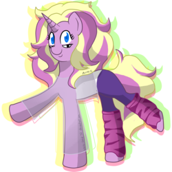 Size: 5000x5000 | Tagged: safe, artist:lord-32, pony, unicorn, absurd resolution, disguise, disguised diamond, female, fusion, mare, multiple eyes, ponified, rainbow quartz (steven universe), solo, steven universe