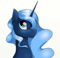 Size: 542x525 | Tagged: safe, artist:amber flicker, princess luna, g4, female, portrait, queen luna, simple background, solo