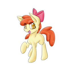 Size: 2000x2000 | Tagged: safe, artist:billysan727, apple bloom, g4, female, high res, raised hoof, simple background, solo, transparent background