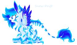 Size: 782x462 | Tagged: safe, artist:korria1234, oc, oc only, oc:snow drift, solo, zenyu