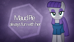 Size: 2560x1440 | Tagged: safe, artist:germanmcpictures, artist:nano23823, maud pie, g4, looking at you, vector, wallpaper