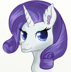 Size: 977x992 | Tagged: safe, artist:itresad, rarity, g4, female, looking at you, solo