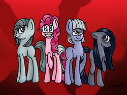 Size: 800x600 | Tagged: safe, artist:7inheaven, limestone pie, marble pie, pinkie pie, oc, g4, blank flank