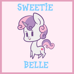 Size: 1280x1280 | Tagged: safe, artist:pinipy, sweetie belle, crusaders of the lost mark, g4, cutie mark, female, solo, the cmc's cutie marks