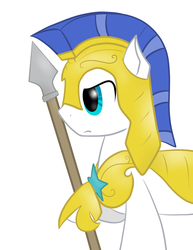 Size: 1426x1851 | Tagged: safe, artist:alexi148, male, royal guard, solo, spear, weapon