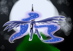 Size: 1000x700 | Tagged: safe, artist:lunar-march, princess luna, g4, female, moon, solo