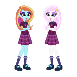 Size: 635x638 | Tagged: safe, artist:3d4d, edit, fleur-de-lis, sassy saddles, equestria girls, g4, my little pony equestria girls: friendship games, base used, equestria girls-ified, recolor, simple background, white background