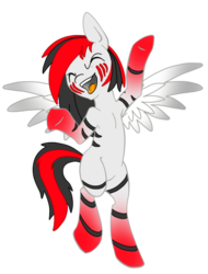 Size: 510x670 | Tagged: safe, artist:kp-shadowsquirrel, artist:lucky light, edit, oc, oc only, oc:teeroox, pony, armpits, bipedal, dancing, happy, simple background, transparent background