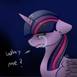 Size: 1024x1024 | Tagged: safe, artist:sellyluvsart, twilight sparkle, alicorn, pony, g4, crying, female, mare, solo, twilight sparkle (alicorn)