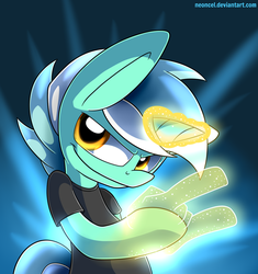 Size: 1024x1090 | Tagged: safe, artist:neoncel, lyra heartstrings, pony, g4, female, magic, magic hands, solo