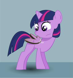 Size: 1865x1972 | Tagged: safe, artist:rustyscreech, twilight sparkle, alicorn, pony, g4, cardboard wings, fake wings, female, filly, filly twilight sparkle, mare, solo, tape, twilight sparkle (alicorn)