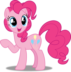 Size: 4896x5000 | Tagged: safe, artist:dashiesparkle edit, artist:hawk9mm, edit, vector edit, pinkie pie, g4, the mane attraction, .svg available, absurd resolution, cute, diapinkes, female, full body, open mouth, ponyscape, raised hoof, simple background, solo, transparent background, vector