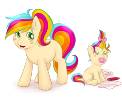 Size: 3000x2416 | Tagged: safe, artist:askbubblelee, oc, oc only, oc:prismacolor, earth pony, pony, cute, foal, high res, simple background, transparent background