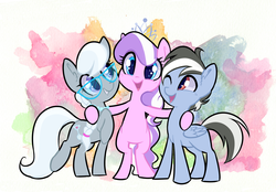 Size: 4025x2800 | Tagged: safe, artist:meekcheep, diamond tiara, silver spoon, oc, earth pony, pegasus, pony, g4