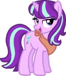 Size: 317x363 | Tagged: safe, artist:starryoak, starlight glimmer, pony, unicorn, g4, alternate hairstyle, bandana, bedroom eyes, female, neckerchief, older, simple background, solo, story included, transparent background