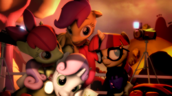 Size: 1920x1079 | Tagged: safe, artist:doge4ce, apple bloom, moondancer, scootaloo, sweetie belle, g4, 3d, adorabloom, camcorder, camera, cute, cutealoo, cutie mark crusaders, dancerbetes, diasweetes, source filmmaker