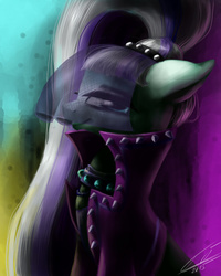 Size: 800x1000 | Tagged: safe, artist:yummiestseven65, coloratura, g4, the mane attraction, 2015, clothes, countess coloratura, female, looking at you, ponytail, signature, solo