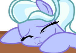 Size: 1024x714 | Tagged: safe, artist:hannaspeert123, sugarcoat, earth pony, pony, equestria girls, g4, my little pony equestria girls: friendship games, boutique depression, crystal prep shadowbolts, cute, equestria girls ponified, eyes closed, female, ponified, simple background, sleeping, solo, table, tired, transparent background, vector