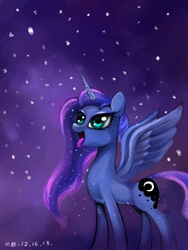Size: 600x800 | Tagged: safe, artist:coke-brother, princess luna, pony, g4, female, open mouth, solo, tongue out