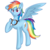 Size: 8000x8000 | Tagged: safe, artist:erockertorres, rainbow dash, pony, g4, absurd resolution, backwards cutie mark, female, goggles, solo