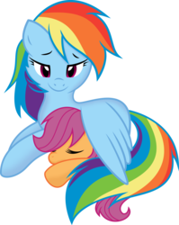 Size: 6102x7651 | Tagged: safe, artist:jessy, artist:tim015, rainbow dash, scootaloo, pegasus, pony, g4, absurd resolution, cute, cutealoo, dashabetes, duo, eyes closed, female, filly, mare, scootalove, simple background, sleeping, smiling, transparent background, wing blanket